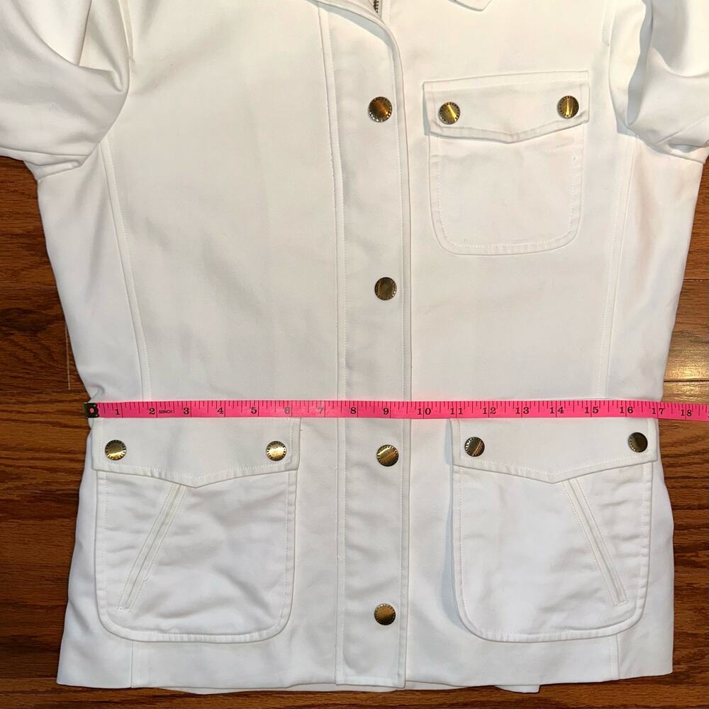 Lauren Ralph Lauren White Chore Barn Coat Equestrian Style Jacket Size Small - Picture 8 of 13